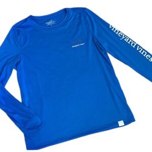 Vineyard Vines Vibrant Blue Long Sleeve Tee